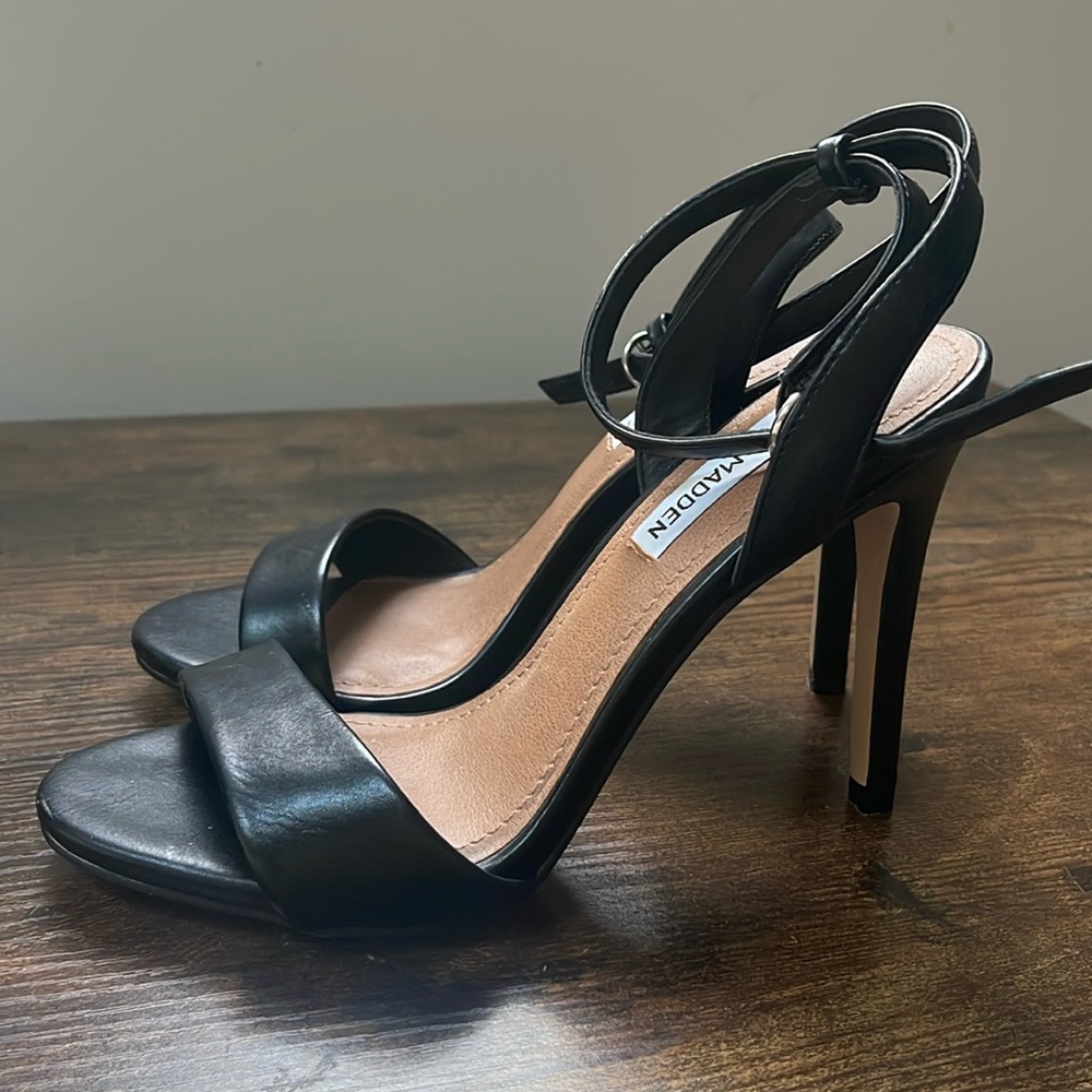 Steve Madden Black Strappy Heels